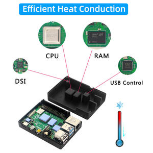 Raspberry <span class=keywords><strong>Pi</strong></span> 4 Model Alüminyum Alaşımlı Kasa, Pasif Soğutma ve Isı Dağılımı ile - Product Image 4