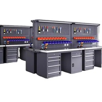 Banc de travail industriel robuste, banc de travail pour mécaniciens, table de travail électronique avec étagère, banc de travail robuste