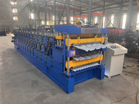 Machine de formage à froid de tôles de toiture IBR en acier galvanisé coloré à trois couches, haute vitesse et très vendue