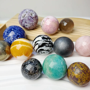Esferas de Piedra de Cristal Natural al por Mayor para Sanación: Calcita Amarilla, Cuarzo Rosa, Amazonita Azul para Decoración Espiritual del Hogar - Product Image 4