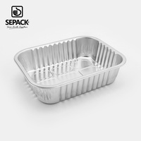 Conteneurs alimentaires en aluminium argenté en gros, 760 ml, 178 x 136 mm, pour restaurants et services de traiteur, vente en gros