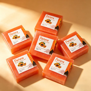 Papaya <b>Soap</b> Whitening Face Body Kojic Acid Turmeric <b>Soap</b> OEM Wholesale - Product Image 3
