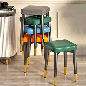 Luxury stackable <b>stool</b>, stylish living room <b>stool</b>, modern minimalist dining table <b>stool</b>, creative dressing <b>stool</b>, thickened. - Product Image 1