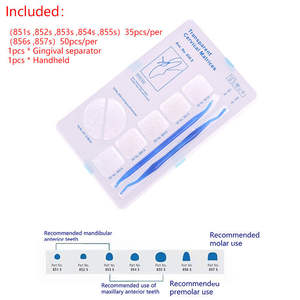 Matrizes cervicais transparentes dentais esterilizáveis Kits 275 Matrice + 2 Handle Dentista Resina Materiais De Enchimento - Product Image 3