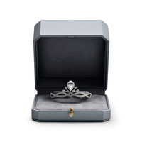 Boîte cadeau en cuir PU avec logo personnalisé FANXI, doublure en microfibre pour bague, pendentif, boucles d'oreilles, bracelet, emballage en gros