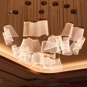 Candelabro de techo Led dorado moderno para decoración interior de estilo de lujo - Product Image 1