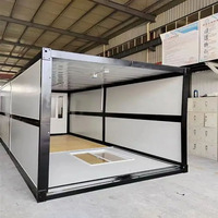 Structure en acier anti-vent, maison pliable en conteneur, kit complet de panneaux sandwich pour dortoir du personnel du camp minier