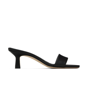 Sandali Classici da Donna con Punta Quadrata, Taglia Grande, <span class=keywords><strong>Argento</strong></span> e Nero, Ciabatte con <span class=keywords><strong>Tacco</strong></span> <span class=keywords><strong>Basso</strong></span> - Product Image 5