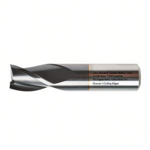 Ttake Standard Carbide Milling <b>Cutter</b> Ta1402 Nano TiAlN Coated 30 Degree Helix Extra Short For Grooves 3 Cutting <b>Edges</b> - Product Image 2