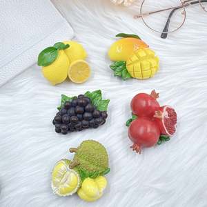 Wholesale New Creative Modern Design Eco-friendly Synthetic Resin Oversized Realistic Fruit Fridge Magnets Cute Cartoon <b>Magnetic</b> - Product Image 1