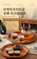 Assiettes creuses réutilisables en plastique léger à motif grain de bois pour la maison et la cuisine, idéales pour salades, desserts et collations en cuisine ou dans les restaurants.