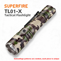 Lampe torche tactique OEM couleur 1800 lumens rechargeable par USB en alliage d'aluminium étanche IP67 avec interrupteur à pression pour la chasse