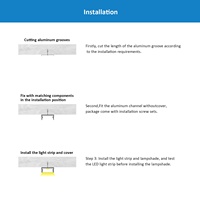 Nouvelle tendance 011 Profils en aluminium pour LED 24*10mm Bande lumineuse LED extérieure personnalisée Canaux en aluminium