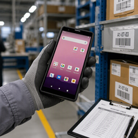 PDA Genggam Industri Layar 6.0 Inci dengan 4G LTE Android 12.0, Pemindai Barcode Tangguh untuk Pengumpulan Data dan Pembacaan MRZ