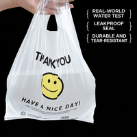 Sacs de courses en plastique HDPE flexibles personnalisables avec fonction de sécurité, imprimés, ergonomiques, pour salades, vente en gros d'usine