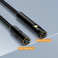 Caméra d'inspection portative avec objectif 8 mm et lumière LED pour canalisations d'égouts et conduits domestiques