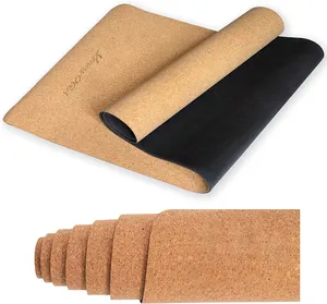 Yewayoga Hot Bán nhà sản xuất 2023 sinh thái thân thiện nút chai tự nhiên loại Yoga Mat nhảy dây tùy chỉnh Thảm phòng tập thể dục phụ kiện thảm yoga