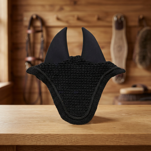Velo de ganchillo para moscas con orejas elásticas para caballos - Product Image 3