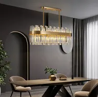 Luminária suspensa led redonda 2021, lustre de cristal moderno preto e dourado para pendurar, para casa