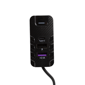 15W कार चार्जर 5 मल्टी-पोर्ट विस्तार एक साथ सामने और रियर चार्जिंग कार सिगरेट लाइटर 1.5 मीटर केबल के साथ - Product Image 4