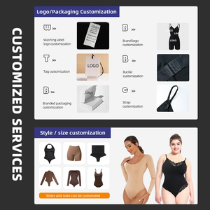 Mutandine modellanti a vita alta da donna all'ingrosso, perizoma per il controllo della pancia con lacci, biancheria intima modellante corpo traspirante senza cuciture - Product Image 4