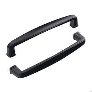 Furniture Cabinet Hardware Handle Pull <strong>Black</strong> Long Metal Key Modern Wood <strong>Door</strong> Handle Kitchen Cabinet Handles - Product Image 2