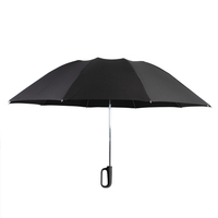 Parapluie inversé automatique avec poignée en boucle, 10 baleines, imperméable, pliage rapide, poignée de suspension, coupe-vent, direct usine