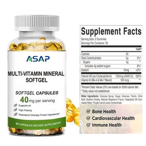 ASAP OEM Multivitamin Mineral Softgel Venta al por mayor Adultos Suplemento Polvo Multivitamin Mineral Softgel - Product Image 2