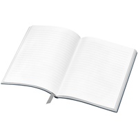 Carnet de notes A5 personnalisable en cuir/tissu avec impression UV, pages lignées noires et design élégant