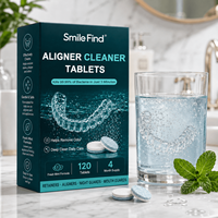 Tablet Pembersih Aligner Gigi, Smile Find Denture Natural Mouthguard, Tablet Pembersih Gigi Efervesen