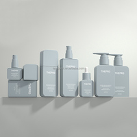 Bouteille en Plastique de Luxe Personnalisée pour Gel Douche, Plate Carrée, 200/300/400 ml, avec Pompe pour Shampooing, Soin Capillaire et Lotion, Rechargeable