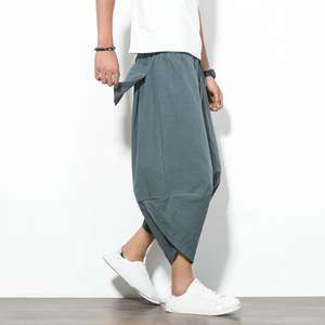Summer Cotton <strong>Harem</strong> <strong>Pants</strong> Men Casual Hip Hop Trousers Cross Bloomers Calf-Length <strong>Pants</strong> Joggers Streetwear - Product Image 5