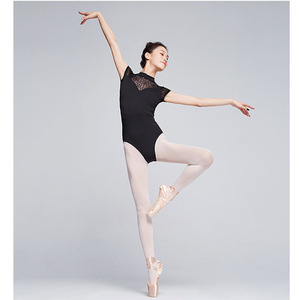Body da Danza Classica in Pizzo Nero Sexy, <span class=keywords><strong>Abbigliamento</strong></span> da <span class=keywords><strong>Ballerina</strong></span> in Rete per Spettacoli Teatrali da Donna - Product Image 2