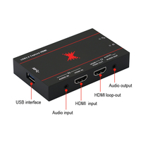 Transmisión de video en vivo, entrada HDMI 4K y salida 1080p60, tarjeta de captura de entrada de micrófono independiente