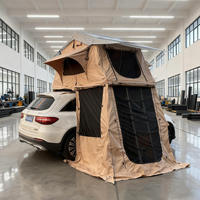 Vente directe d'usine, tente de toit rigide hydraulique escamotable, tente de toit triangulaire pour voiture, pour les voyages en plein air et les aventures tout-terrain