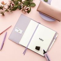 Planificateur minimal couverture de cahier rechargeable couverture de Journal en cuir A5 porte-stylo couverture de protection de cahier en cuir végétalien
