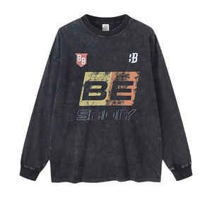 American Fashion Racing <span class=keywords><strong>Element</strong></span> T-shirt à manches longues 100% coton pour hommes Quick Dry Breathable Casual Knitted Print Design Autumn - Product Image 5