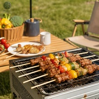 Brochetas de Bambú Jumbo de 5 mm de Grosor, Resistentes, para Asar Kebab, Palitos para Barbacoa Extra Largos, Venta Directa de Fábrica, Madera Natural de Grado Alimenticio