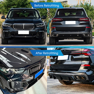 Kit de carrosserie MP de modification et de mise à niveau pour BMW X5 G05 2018-2025, comprenant lèvre avant, lèvre arrière, jupes latérales, spoiler supérieur, calandre et aileron de toit - Product Image 2