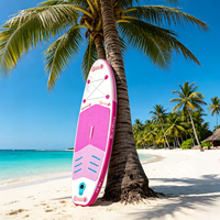 Planche à pagaie gonflable rose vif pour filles, SUP stable pour enfants de 7'6'', 15 cm d'épaisseur, planche légère pour enfants