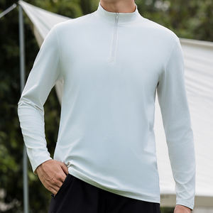 Chemise à manches longues Performance Fit Soft Touch pour hommes pour l'entraînement en salle de sport avec des zones de compression de qualité professionnelle - Product Image 1