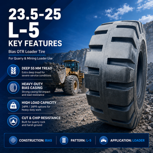 Ban Dalam OTR Bias L-5 Baru 23.5-25, Tugas Berat, Tapak Dalam, Untuk Ban Loader Tambang dan Quarry - Product Image 2