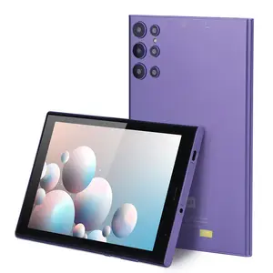 8GB RAM ile çin fabrika 256GB ROM WiFi 5G SIM yuvası taşınabilir öğrenme oyun için 8 inç Metal kasa mor Android 12 Tablet