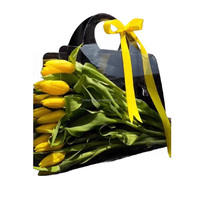 Bouquet de fleurs Transparent PVC fête des mères cadeau poignée Portable sac Ins Simple étanche fleur emballage boîtes