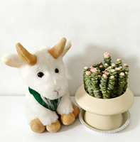 Vente en gros de jouets en peluche de chèvre réalistes, jouets en peluche de mouton, jouets super doux pour enfants