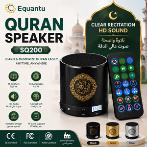 Equantu SQ200 Quran <b>Speaker</b> <b>Bluetooth</b> Portable Rechargeable With Remote Control 16 Reciters HD Sound Islamic Player - Product Image 1