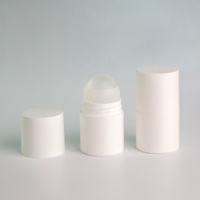 Récipient de déodorant en plastique vide de 50ml 90ml 100ml Rouleau d'huile essentielle blanche sur des bouteilles de boule de parfum de rouleau de bouteille avec le chapeau