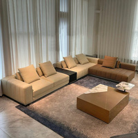 Italienische moderne Schnitts ofas mit Chaiselongue Leder Klavier Sofa Set Muebles Möbel modulare l-förmige Sofa Couch