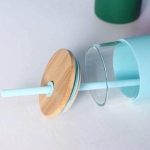 Gobelets en verre avec pailles en bambou écologiques - Product Image 5