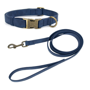 Custom Retro Vintage Suede Leather Dog Leash <b>Collar</b> Set Durable Cortex Material Pet <b>Collar</b> with Quick Release Buckle Closure - Product Image 6